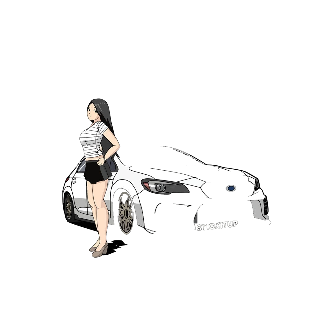 WRX And Waifu Sticker